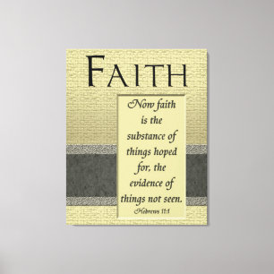 Faith är substansens wrapped Canvas