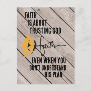 Faith är Trust Gud Quote Vykort