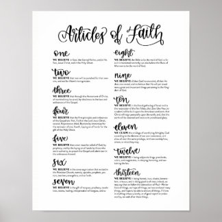 Faith-artiklar Poster