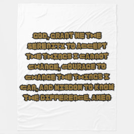 Faith Based Serenity Prayer Quote Fleecefilt