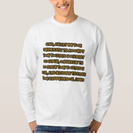 Faith Based Serenity Prayer Quote Manar Långärmad T Shirt