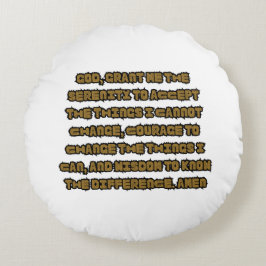 Faith Based Serenity Prayer Quote Rund Kudde