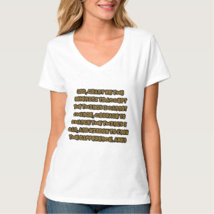 Faith Based Serenity Prayer Quote Women's V-Nacke T Shirt