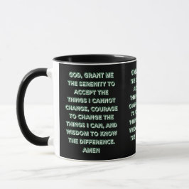 Faith Based Serenity Prayer Two-Tone Mugg