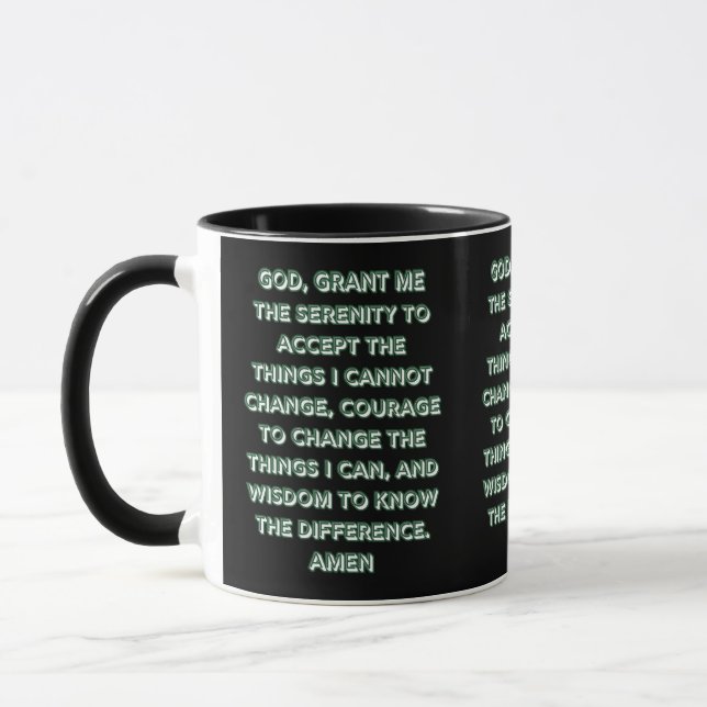 Faith Based Serenity Prayer Two-Tone Mugg (Vänster)