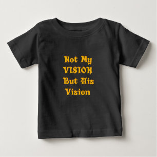 Faith-based Text Art: Inte min vision utan hans vi T Shirt