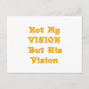 Faith-based Text Art: Inte min vision utan hans vi Vykort