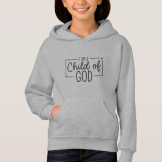 Faith-baserade flickors hoodie - jag är Guds barn T Shirt