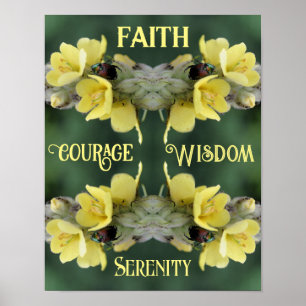 Faith Beetle Flower Abstrakt inspirational Poster