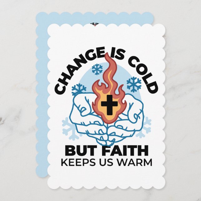 Faith Behållas US Warm - Upliiting Winter Artwork (Fram/baksida)