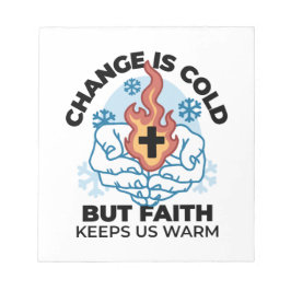 Faith Behållas US Warm - Upliiting Winter Artwork Anteckningsblock