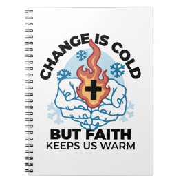 Faith Behållas US Warm - Upliiting Winter Artwork Anteckningsbok