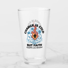 Faith Behållas US Warm - Upliiting Winter Artwork Glaskopp