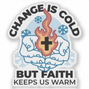 Faith Behållas US Warm - Upliiting Winter Artwork Klistermärken