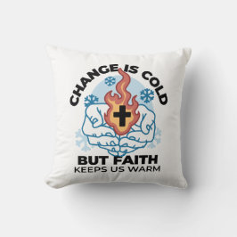 Faith Behållas US Warm - Upliiting Winter Artwork Kudde