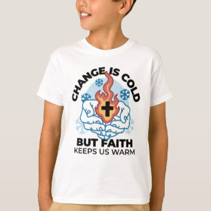Faith Behållas US Warm - Upliiting Winter Artwork T Shirt
