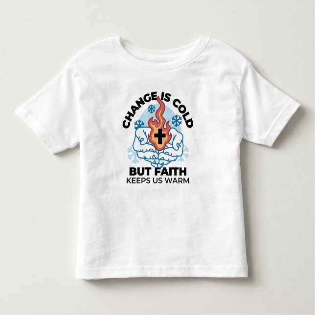 Faith Behållas US Warm - Upliiting Winter Artwork T Shirt (Framsida)