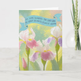 Faith Bible Quotes,Iris Flowers Oljemålning Helgkort