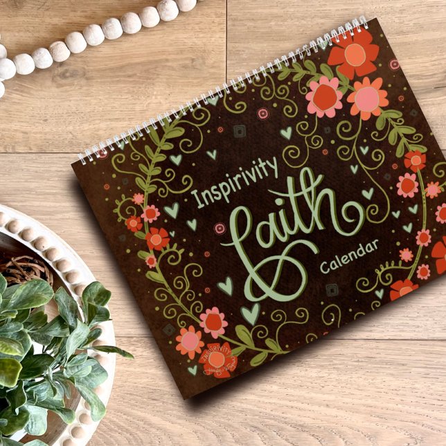 Faith Bible Verse Söt Blommigt Inspirief Kalender (Skapare uppladdad)