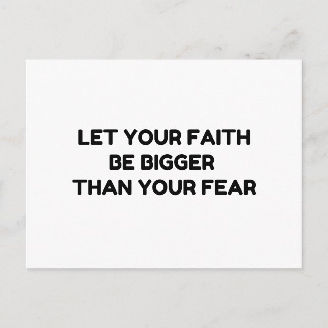 Faith Bigger Than Farear Vykort (Framsida)