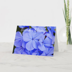Faith Blåa blommor Birthday Card Kort