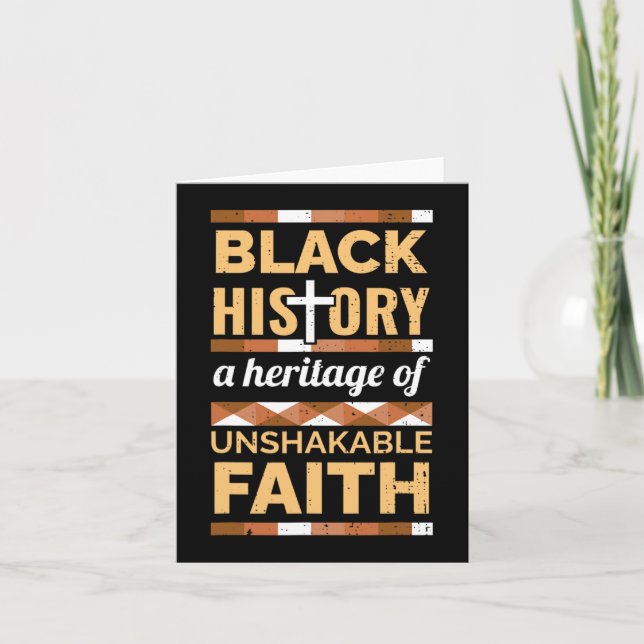 Faith Black History Month Blm Melanin Christian Kort (Framsida)