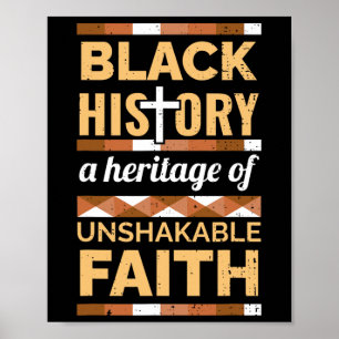 Faith Black History Month Blm Melanin Christian Poster