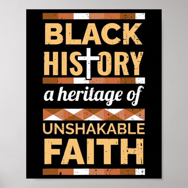 Faith Black History Month Blm Melanin Christian Poster (Framsidan)
