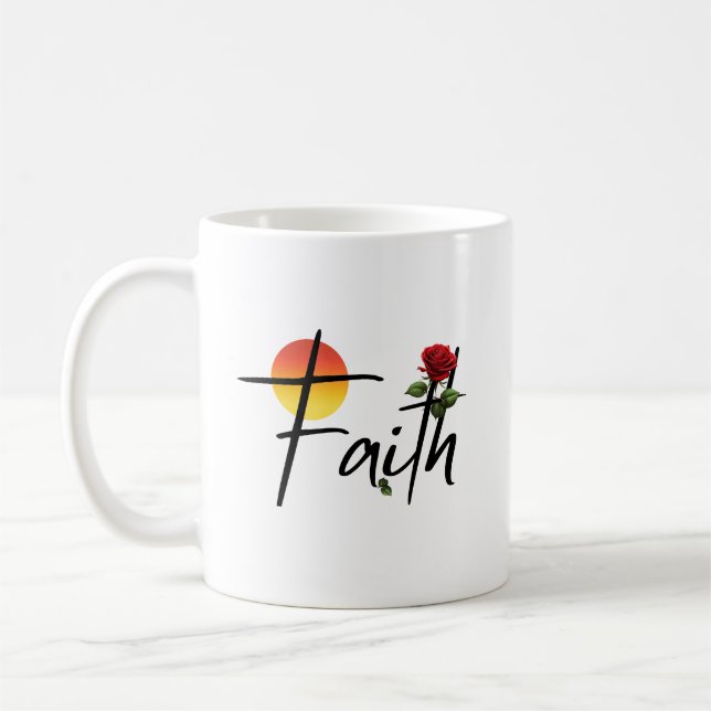 Faith Black Typography med Ro Kaffemugg (Vänster)