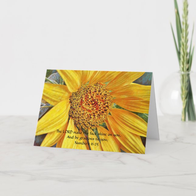 Faith Blessens Solrosblommor Flower Note Card Kort (Framsida)