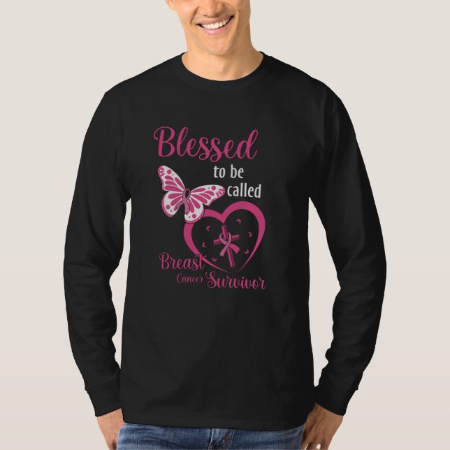 Faith Blsed to to be anropas Bröstcancer överlevan T Shirt (Framsida)