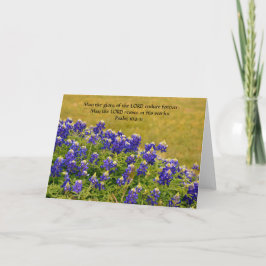 Faith Bluebonnet Bible Verse Note Card Kort