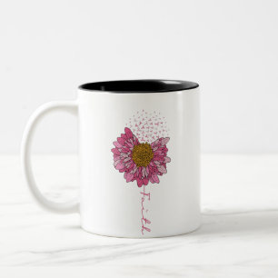 Faith- Breast Cancer Awareness Två-Tonad Mugg