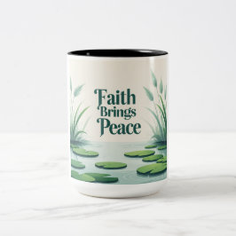 Faith Brings Peace Två-Tonad Mugg