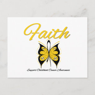 Faith Butterfly Ribbon Vykort