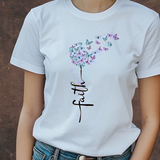 Faith Butterfly T-shirt | Christian T-shirt (Skapare uppladdad)