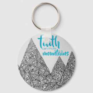 "Faith Can Move Mountains" Keychain Nyckelring