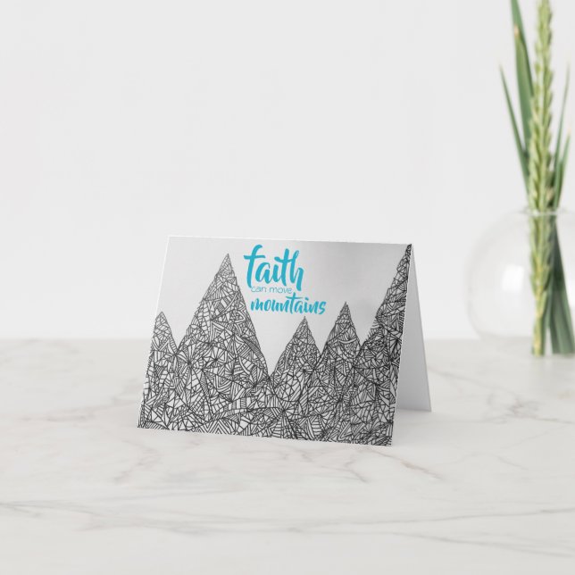"Faith Can Move Mountains"-kort Kort (Framsida)