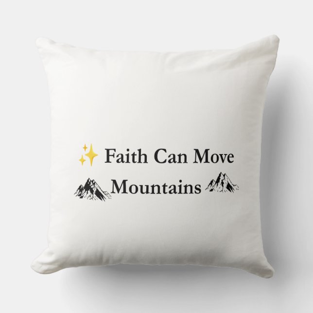 Faith Can Move Mountains Kristallkudde Kudde (Framsida)