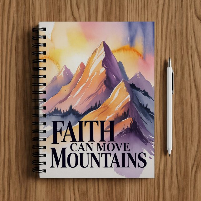 Faith can move mountains notebook  anteckningsbok (Skapare uppladdad)