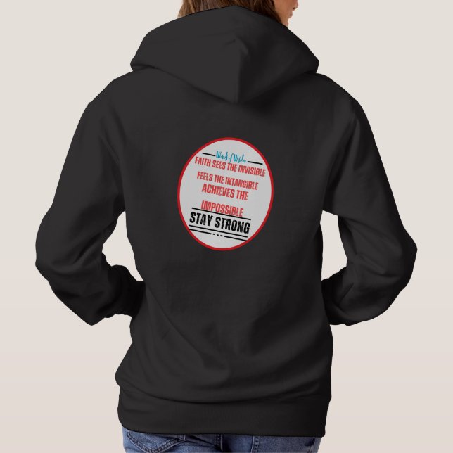 Faith Christian Hoodie makt T Shirt (Baksida)