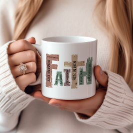 Faith Christian Kor Bible Verse Kaffemugg