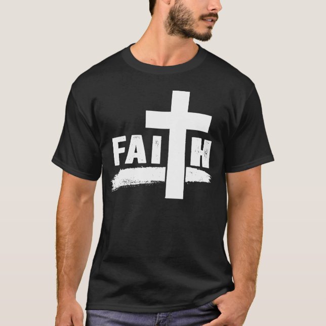 Faith Christian Kor Christianity Faith Design T Shirt (Framsida)