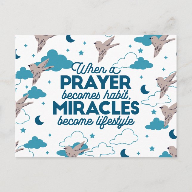 Faith Citotes och Bird Mönster Helg Vykort (Framsida)