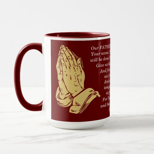 Faith Coffee Mugg - The Lord's Prayer Matt 9:6-13 (Vänster)