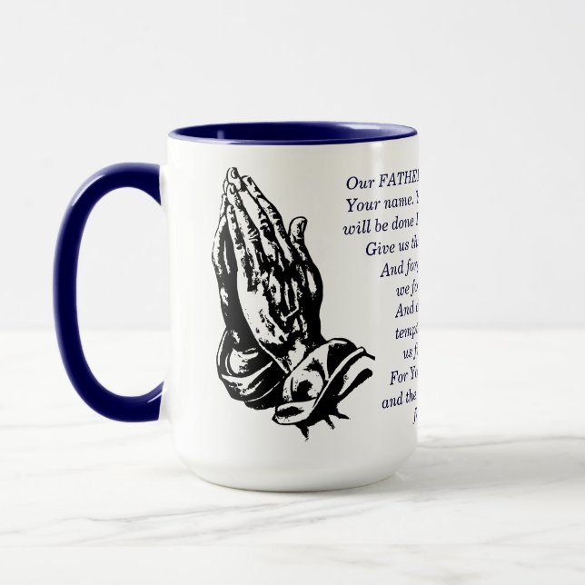 Faith Coffee Mugg - The Lord's Prayer Scripture (Vänster)