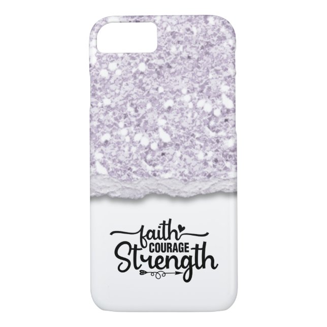 Faith Courength Calligraphy-skriptcitat Case-Mate iPhone Skal (Baksida)