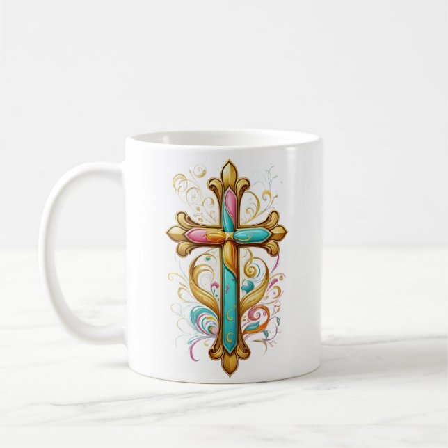 Faith Cross Mug Kaffemugg (Vänster)