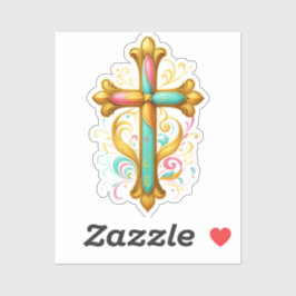 Faith Cross Sticjker Klistermärken