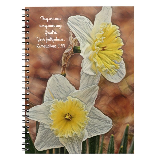 Faith Daffodil Faithfulness Prayer Anteckningsbok (Framsidan)